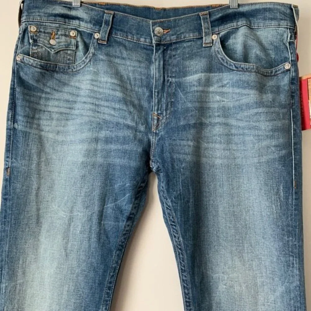 True Religion Blue Flap Pocket Skinny Leg Jeans Men 46